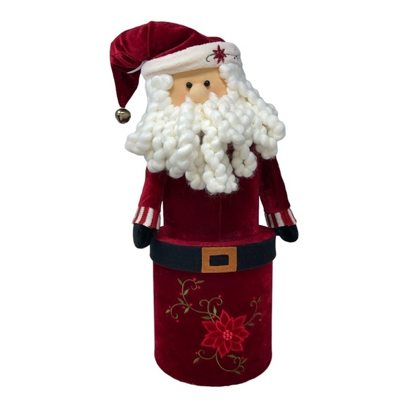 Unbranded Other - Cute Red Velvet Stackable Santa Boxes. 22” (est.)